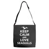 keep calm and love seagulls Adjustable Strap Totes