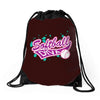 softball diva neon Drawstring Bags