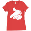 mouse hands ym Ladies Fitted T-Shirt