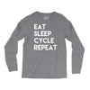eat sleep cycle repeat Long Sleeve Shirts