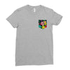 Flower Pocket Ladies Fitted T-Shirt