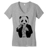 gangster panda Women's V-Neck T-Shirt