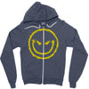 evil smiley emoticon Zipper Hoodie