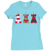 Three Cute But Angry Unicorn Ladies Fitted T-Shirt