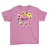 Floral Baby Name Youth Tee