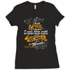 i am an april women Ladies Fitted T-Shirt