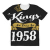 kings are born in 1958 All Over Women's T-shirt