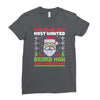 most wanted beard man this christmas Ladies Fitted T-Shirt