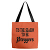 tis the season to be preggers baseball Tote Bags