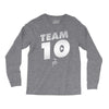 team 10  silver Long Sleeve Shirts