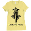 live to ride Ladies Fitted T-Shirt