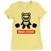 panda strong Ladies Fitted T-Shirt