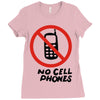no cell phones Ladies Fitted T-Shirt