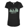 Camping Green Maternity Scoop Neck T-shirt