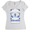 Never Underestimate The Strength Of A Colon Cancer Warrior Women's Triblend Scoop T-shirt