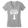 sympathy bump novelty beer belly Women's V-Neck T-Shirt