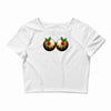 christmas pudding boobs funny Crop Top