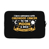 I Love Someone with Childhood Cancer to the Moon and Back to Infinity Laptop sleeve