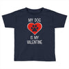 my dog is my valentine Toddler T-shirt