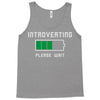 low battery introvert pun humor Tank Top