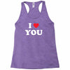 i love you Racerback Tank