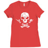rock skull Ladies Fitted T-Shirt
