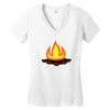 fire Women's V-Neck T-Shirt