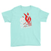 skull &amp; flames Youth Tee