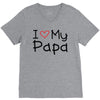 I Love My Papa V-Neck Tee