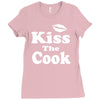 kiss the cook chef Ladies Fitted T-Shirt