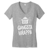 gangsta wrappa Women's V-Neck T-Shirt