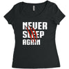 Never Sleep Again Women's Triblend Scoop T-shirt