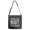 science will not be silenced Adjustable Strap Totes