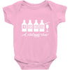 bottles 1965   mens funny Baby Bodysuit