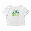 i bleed blue and green Crop Top