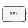 peace love coffee (2) Laptop sleeve