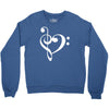 music heart rock baseball Crewneck Sweatshirt