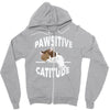 pawsitive catitude Zipper Hoodie