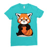 red fox 3 Ladies Fitted T-Shirt