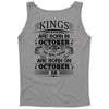 Real Kings Are Born On October 18 Tank Top