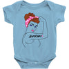 girl power survivor breast cancer Baby Bodysuit