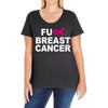 fuck breast cancer Ladies Curvy T-Shirt