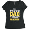 proud dad of a freaking awesome teacher. (yes she bought me this). fat Women's Triblend Scoop T-shirt