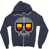 sunset skull Zipper Hoodie