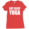 eat sleep yoga Ladies Fitted T-Shirt