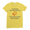 i survived another meeting rectangle Ladies Fitted T-Shirt