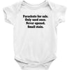funny t shirt parachute for sale only used once never opened small sta Baby Onesie