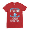 go fishing Ladies Fitted T-Shirt