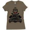 I Am Bulldog Actually In A Very Commited Relationship Ladies Fitted T-Shirt