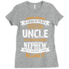 Super Cool Uncle Of A Freaking Awesome Nephew Ladies Fitted T-Shirt